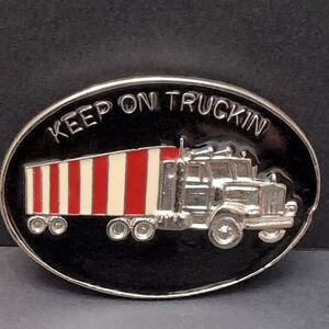 Keep On Trucking Men's Belt Buckle .